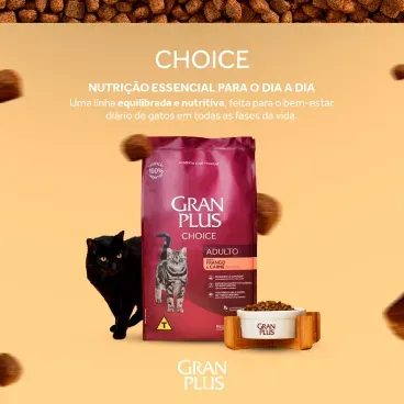 Racao GranPlus Choice Gatos Adultos Frango e Carne 2